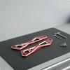 Ridged Surface Slim Windshield Bracket Machined Finish Aluminum