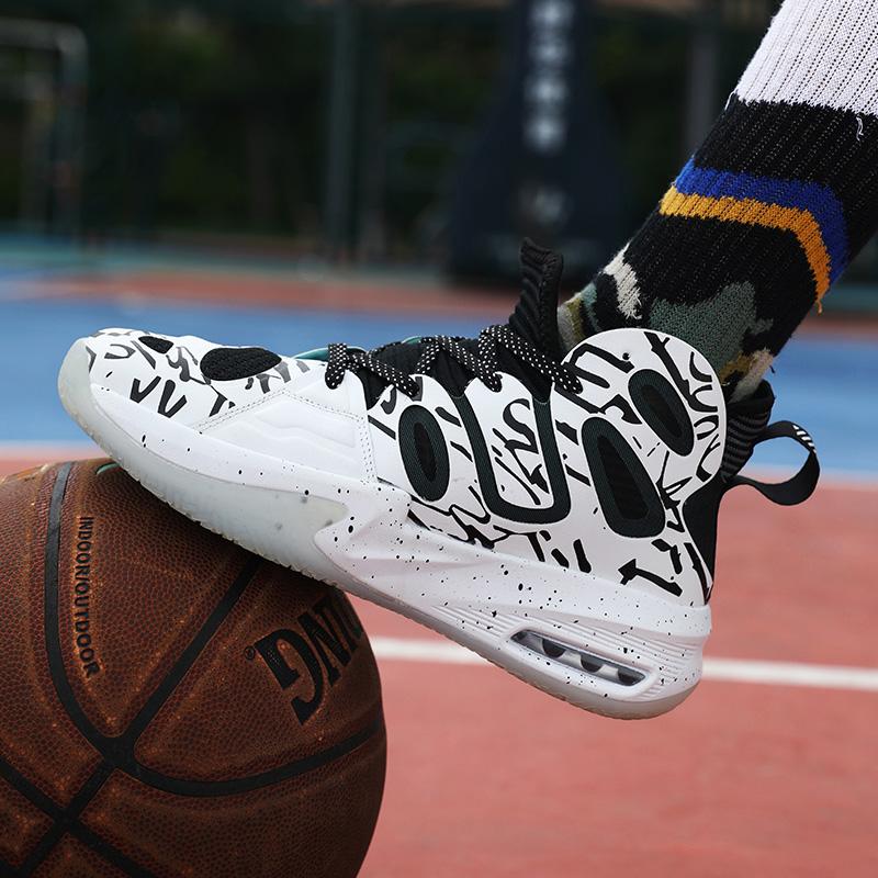 39-46 Giovane Adulto Grande Antishock Antiscivolo Resistente all'Usura Traspirante Alla Moda Outdoor Scarpe da Basket Alte