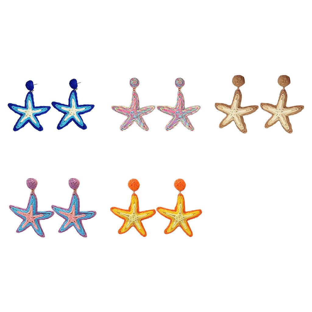 Beach Vintage Styles Starfish Earrings Portable Geometric Dangle Earrings for Trendy Women Party Fashion Accessories
