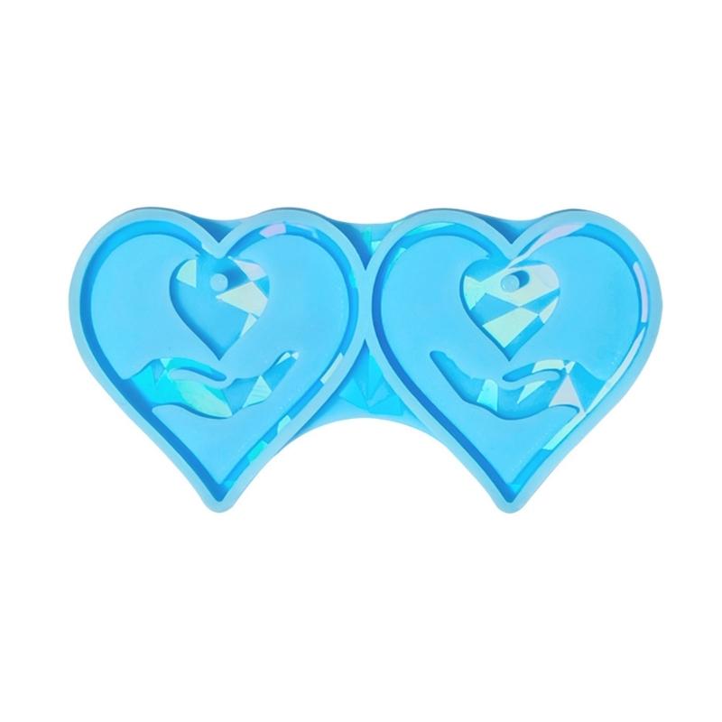 Versatile Resin Casting Mold Necklace Pendant Mold Heart Shape DIY Jewelry Making Molds for Creating Jewelry Keychains