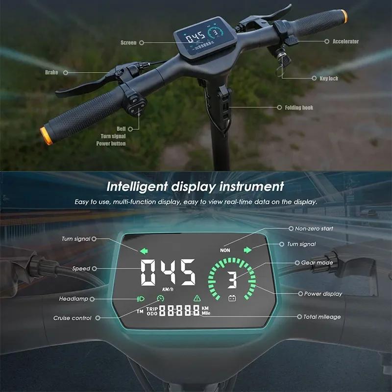 Kukirin A1 Electric Scooter, 800W Motor, 48V 13Ah Battery, Electric Scooter, Max Speed 45KM/H, 45KM Range, Folding Scooter