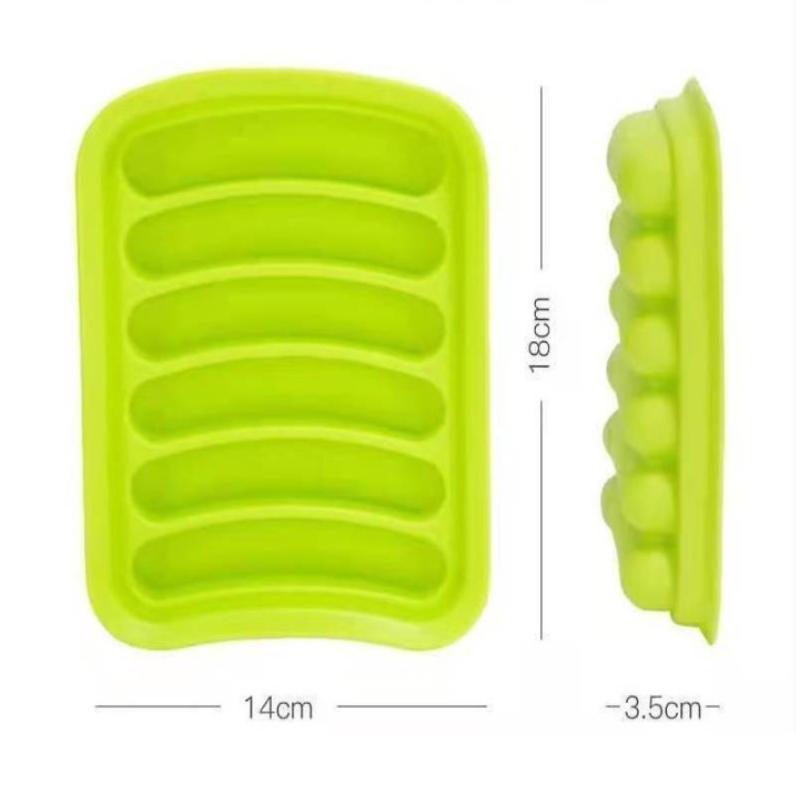 Sausage Maker Mould 6 Cavity Silicone Diy Ham  Dog Making Moulds With Lid Household Sausages Cake Baking Tool Molds