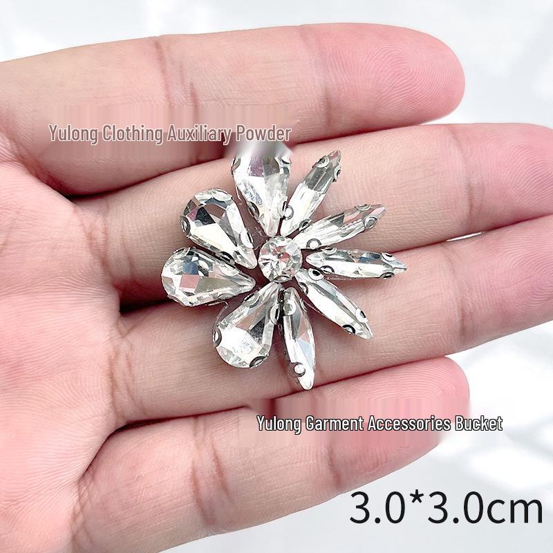 Luxury White Rhinestone Hotfix Stickers: Super Shiny DIY Dress Accessories with Hot Melt Adhesive