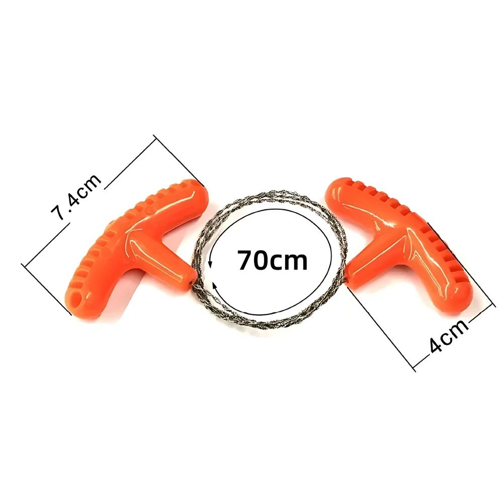 1/2PCS Portable Stainless Steel Wire Saw with Finger Handle Outdoor Camping Hiking Pocket Manual Cutting Chain Saws Survive Tool