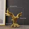 Nordic Resin Golden Eagle Dyrefigurer Hawk Statue Håndverk Skulptur Ornament Hjem Stue Kontor Skrivebordsskap Dekor
