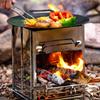 Portable Foldable Wind-proof Wood Burnings Stove Stainless Steel Alcohol Stove