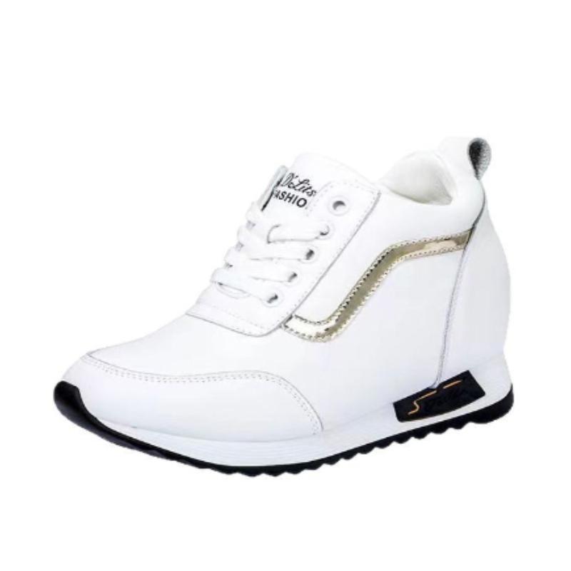 Dámské boty se skrytým podpatkem, ležérní móda, vysoce kvalitní kůže, korejská verze, silná podrážka, dámská sportovní obuv