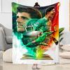 Goalkeeper's Legend: Thibaut Courtois Blanket Soft & Cozy Perfect for Chair Livingroom Office All-Season Use Digital Print