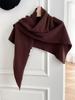 Women's 100% Wool Knit Triangular Scarf - Large Shawl for Autumn/Winter, Warm Outerwear, Neck Protector