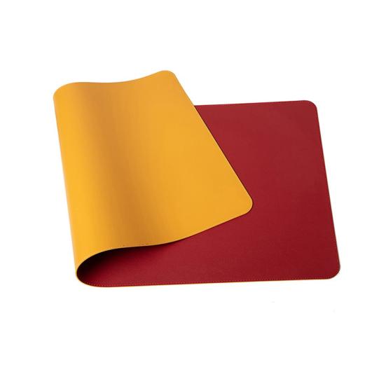 Stain Resistant Mouse Pad Strap Design Faux Leather Decorative Smooth Surface Mouse Cushion for Home