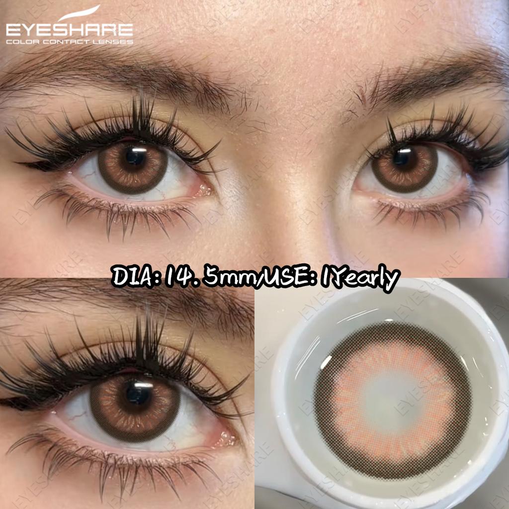 EYESHARE 2pcs Natural Brown Contact Colored Contact Lenses High Quality Blue Eyes Contacts Gray Beauty Pupils Green Eyes Lens