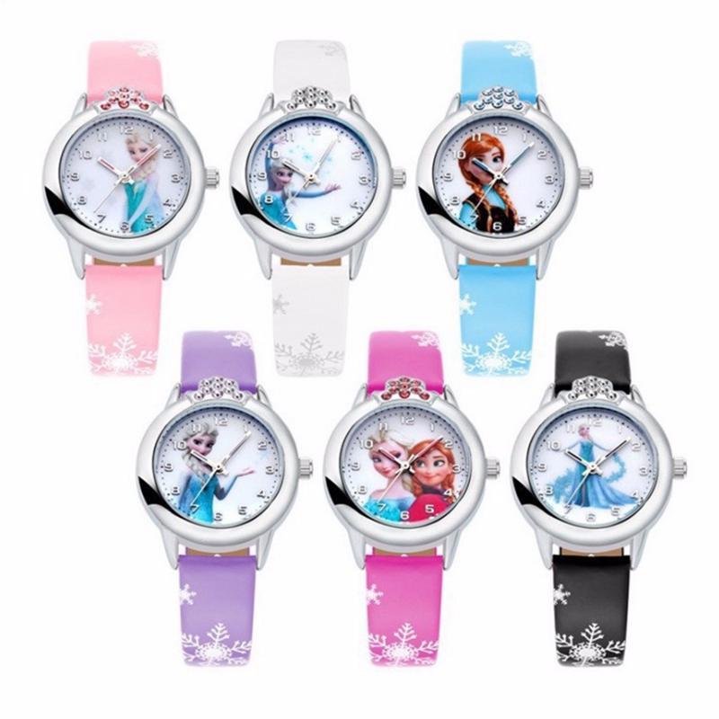 Dětské vodotěsné křemenné hodinky Frozen s kresleným ciferníkem pro školní děti