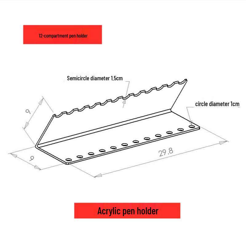 Acrylic Pen Tray Holder for Fountain Pens - New Display & Storage Solution