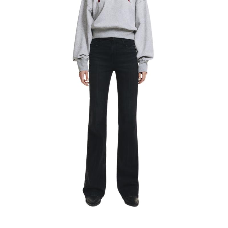 

MO&Co. High-Waist Laser Wash Flared Denim Jeans S 26