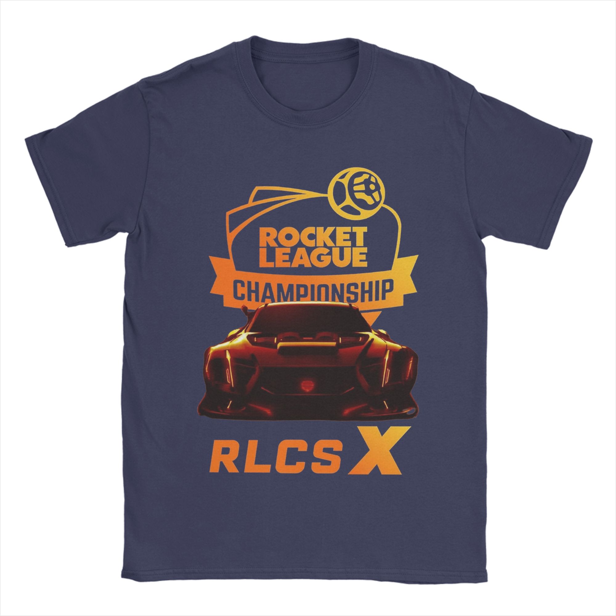 

Rlcs Rocket League TShirts Men Vintage Cotton Tees Round Collar Short Sleeve T Shirt Classic Clothing 4XL