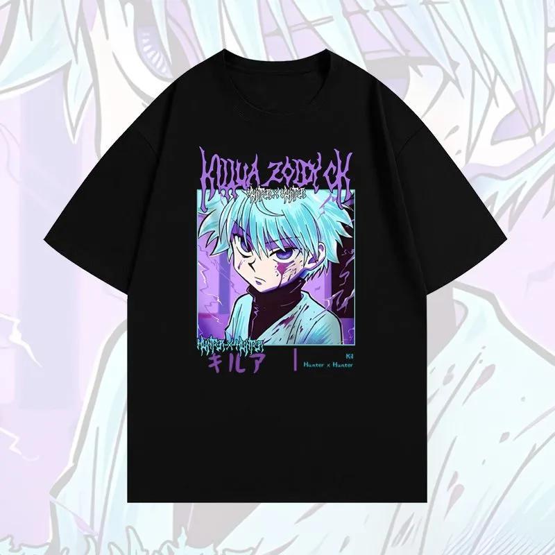 

Fashion Anime HUNTER × HUNTER (HXH) Fast Drying Clothes Full Time HUNTER HUNTER Peripheral Short Sleeved Summer Men and Women S чёрный