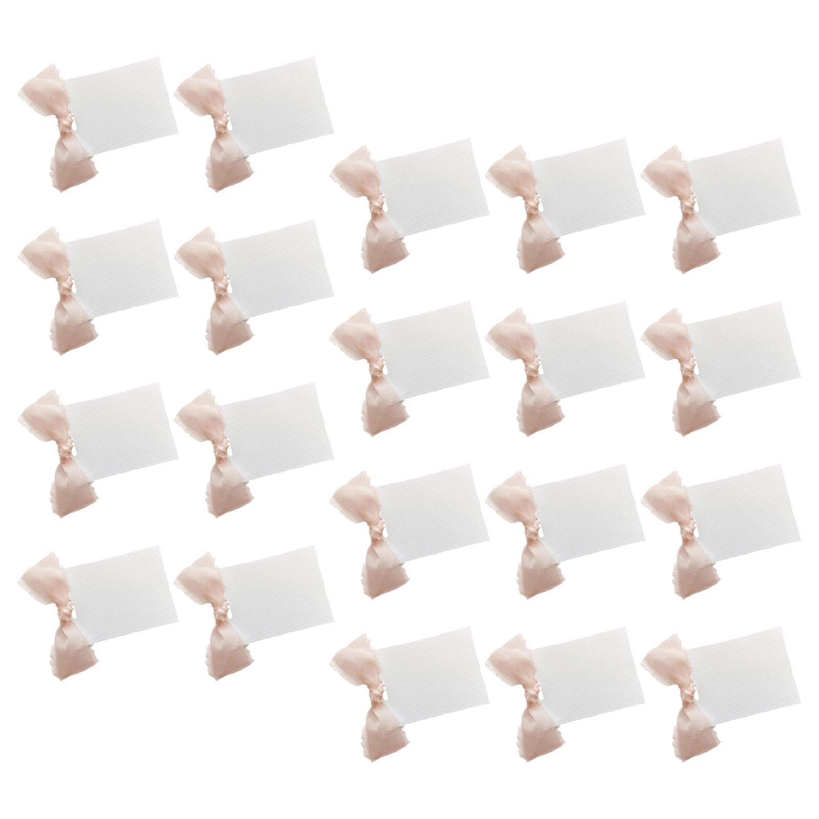 

Elegant Paper Placecards with Ribbon for Wedding Table Setting Baby Shower Banquet Party Favor Decorations