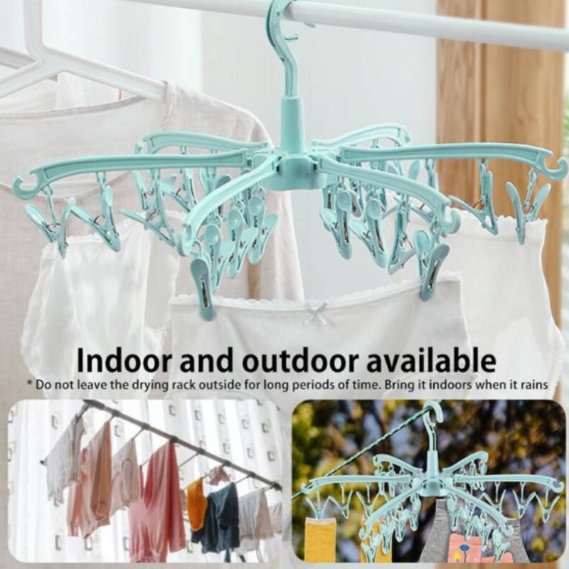 Stylish Plastic Pants Hanger With 24 Clips For Closet Organization And Space Saving