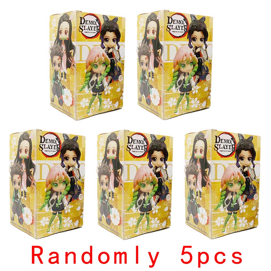 Hot Demon Slayer Tanjiro Kamado Nezuko anime cartoon figure blind box creative personalized statue model ornament surprise gift