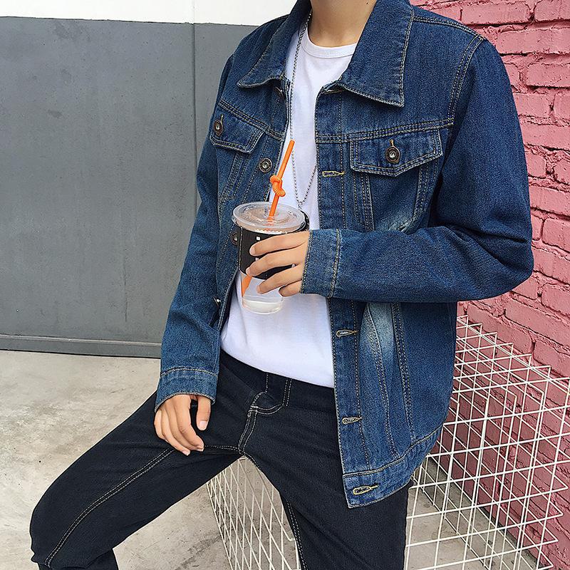 Jugendliche Denimjacke im koreanischen Stil für Junior High und High School Schüler - Herren Trendmantel für Frühling & Herbst