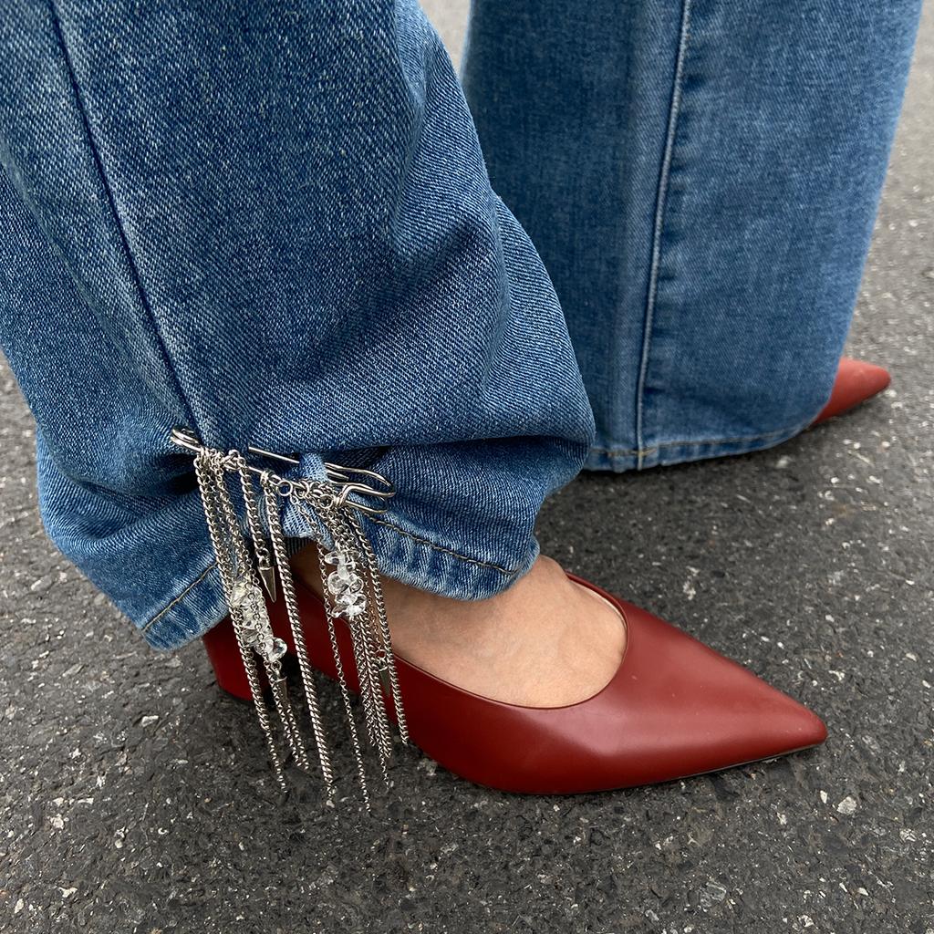 Ingemark 2025 New Fashion Unique Metal Tassels Foot Ankle For Women Beach Foot Chains Jeans Dress Accessories Aesthetics Jewelry