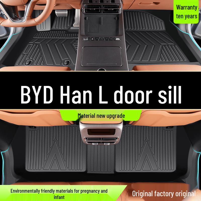 2025 BYD Han L EV/DMP TPE Floor Mats Full Coverage Interior Modification