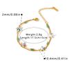 Bohemia Style Multicolour Starfish Beads Double Layer Wrist Bracelet for Women Stainless Steel Gold Color Chain Jewelry Gifts