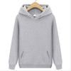 Unisex Solid Color Thick Hooded Sweatshirt with Plus Velvet for Autumn and Winter