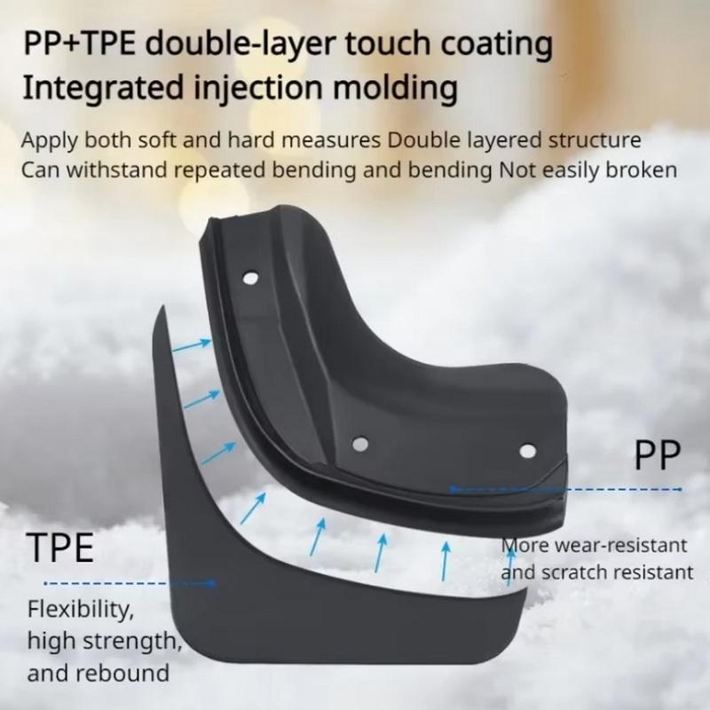 Mudguards For Tesla Model Y-Berlin/Austin 2022-2024 4PCS Front Rear Wheel Mud Flaps TPE Front Rear Fender Protector Accessories
