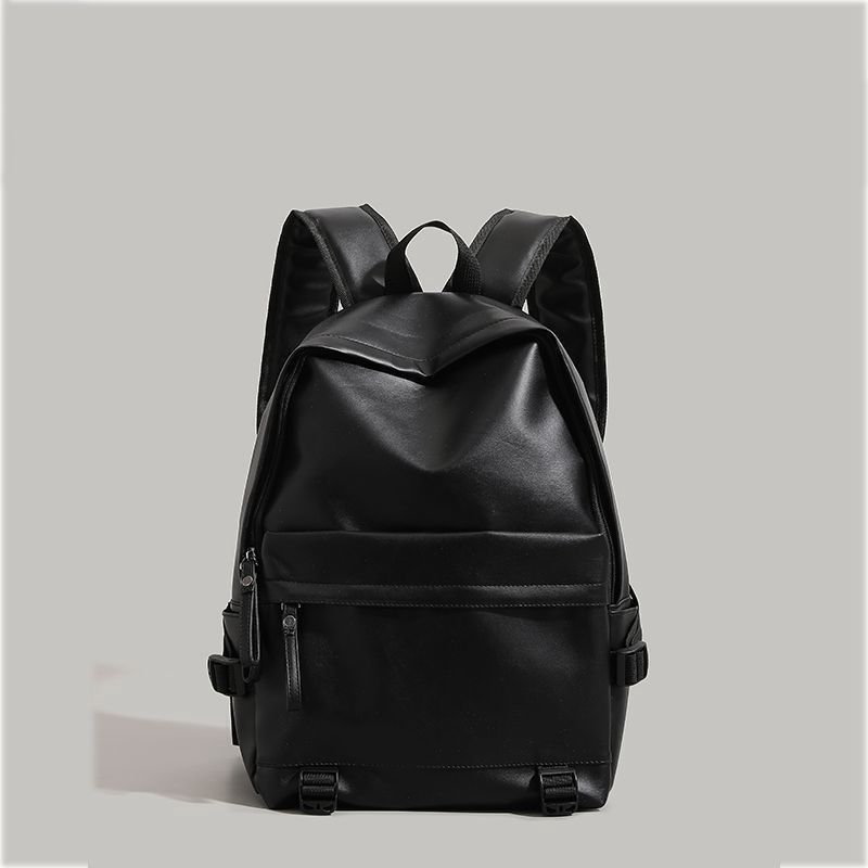 Schoolbag1011 New Pu Soft Leather Waterproof Schoolbag Female College Student Simple Computer Backpack Girls White Leather Backpack