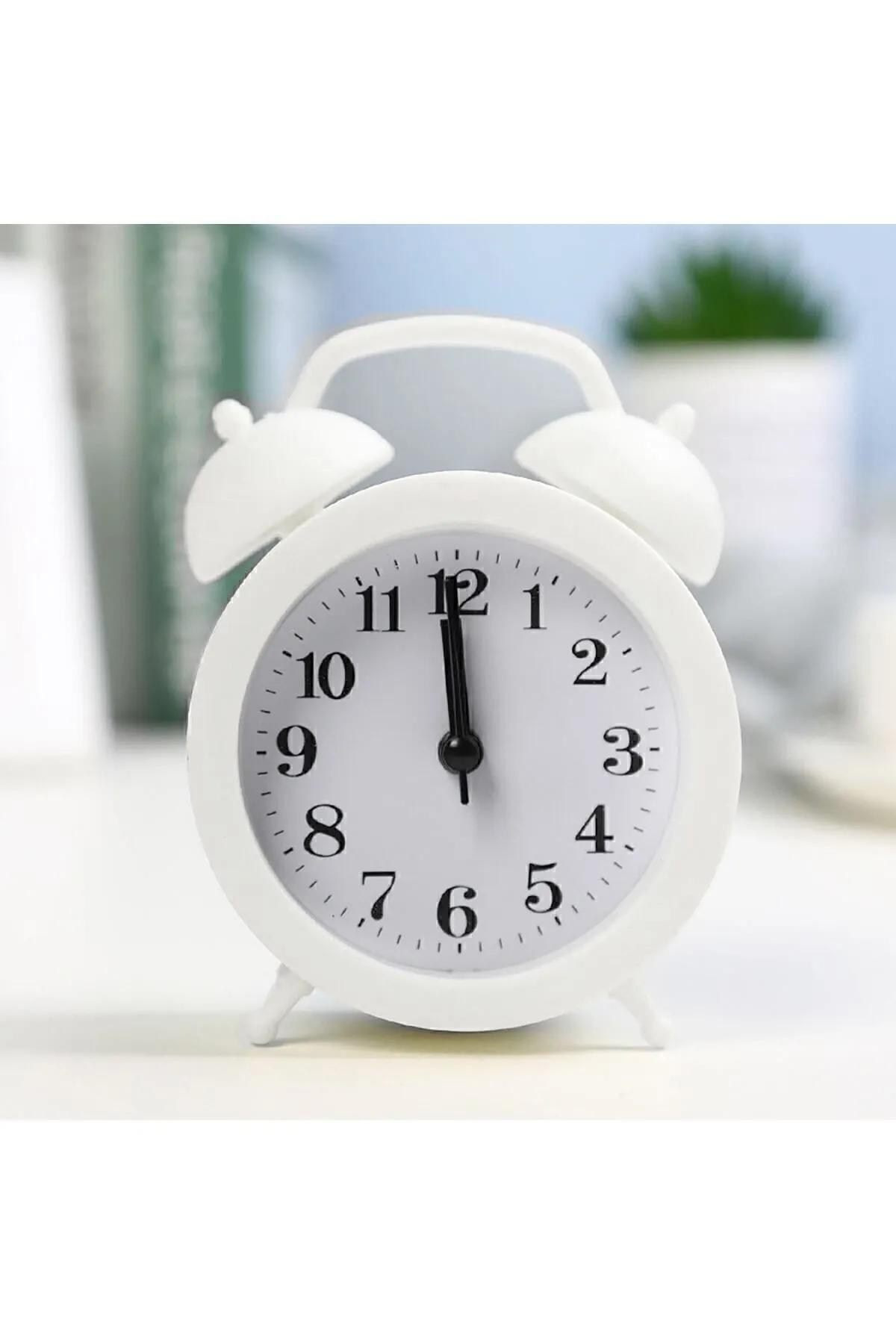 

Analog Table Clock with Alarm and Akar Seconds - Alarm Clock белый