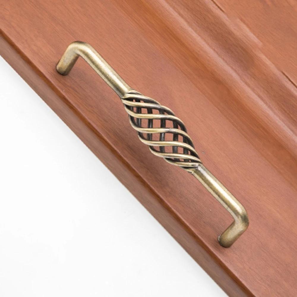 Antique Bronze Birdcage Home Hardware Cupboard Wardrobe Handle Pull Drawer Knobs Door Knob Furniture Handles Cabinet Pullers