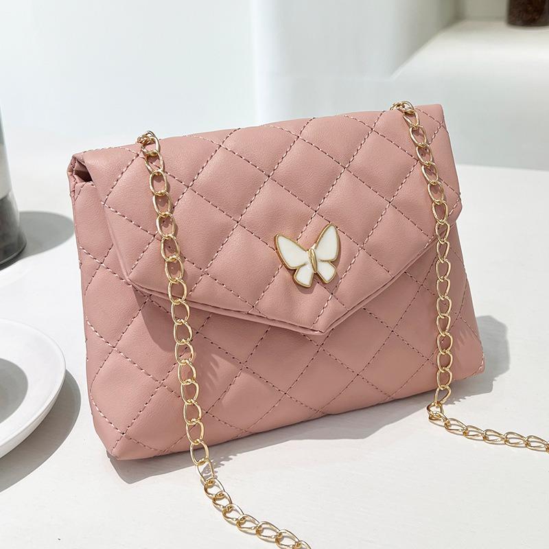 Embroidered Square Shoulder Bag - Korean-Style Crossbody Purse for Women