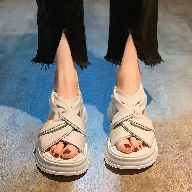 

ins style sports sandals women s outer wear 2025 summer new simple and versatile student platform non-slip beach shoes tide 40