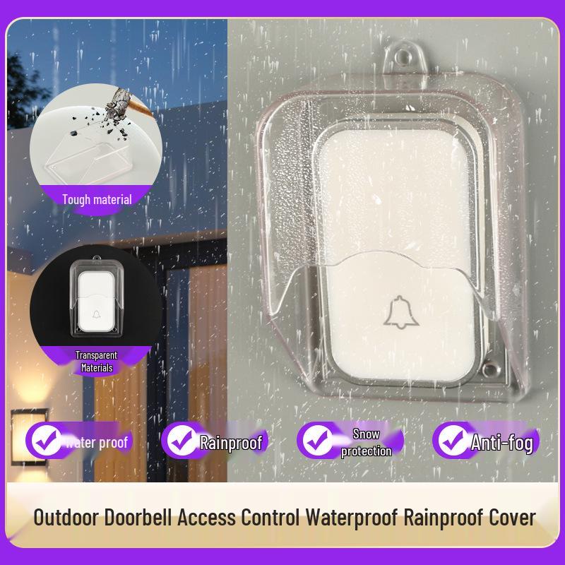 Wireless Waterproof Transparent Doorbell Cover - Outdoor Rainproof Protection Box Yes прозрачный