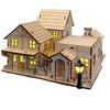 New Wooden Crafts, Christmas Decorations, Ornaments, Wooden Small House Scene Decoration, DIY Decoration Ornaments