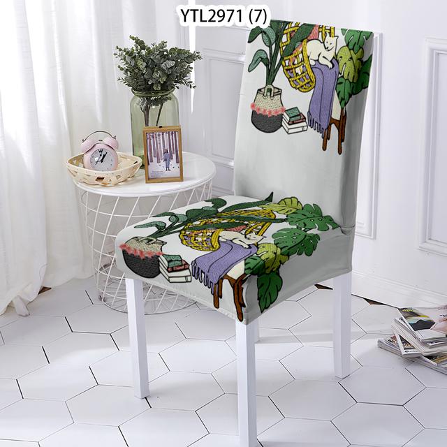 Animal Style Chairs Covers Cover For Dining Chair Cat Pattern Elastic Chairs Covers Case Stretch Home Removable Chair