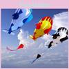 Colorful 3d Soft Cartoon Whale Shape Frameless Kite For Outdoor Sports Fun
