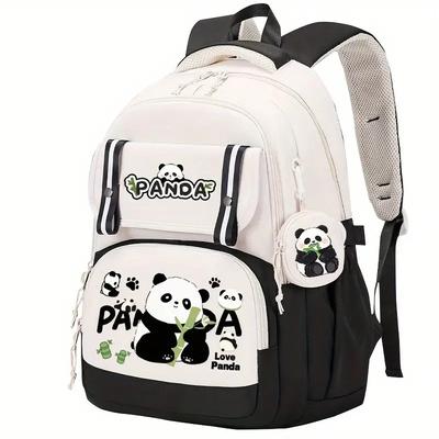 Panda Huahua Schoolbag Korean Version Ofmaleandfemale Ins Style New Campus Primary and Secondary School Students Large-capacity Decompression Backpack