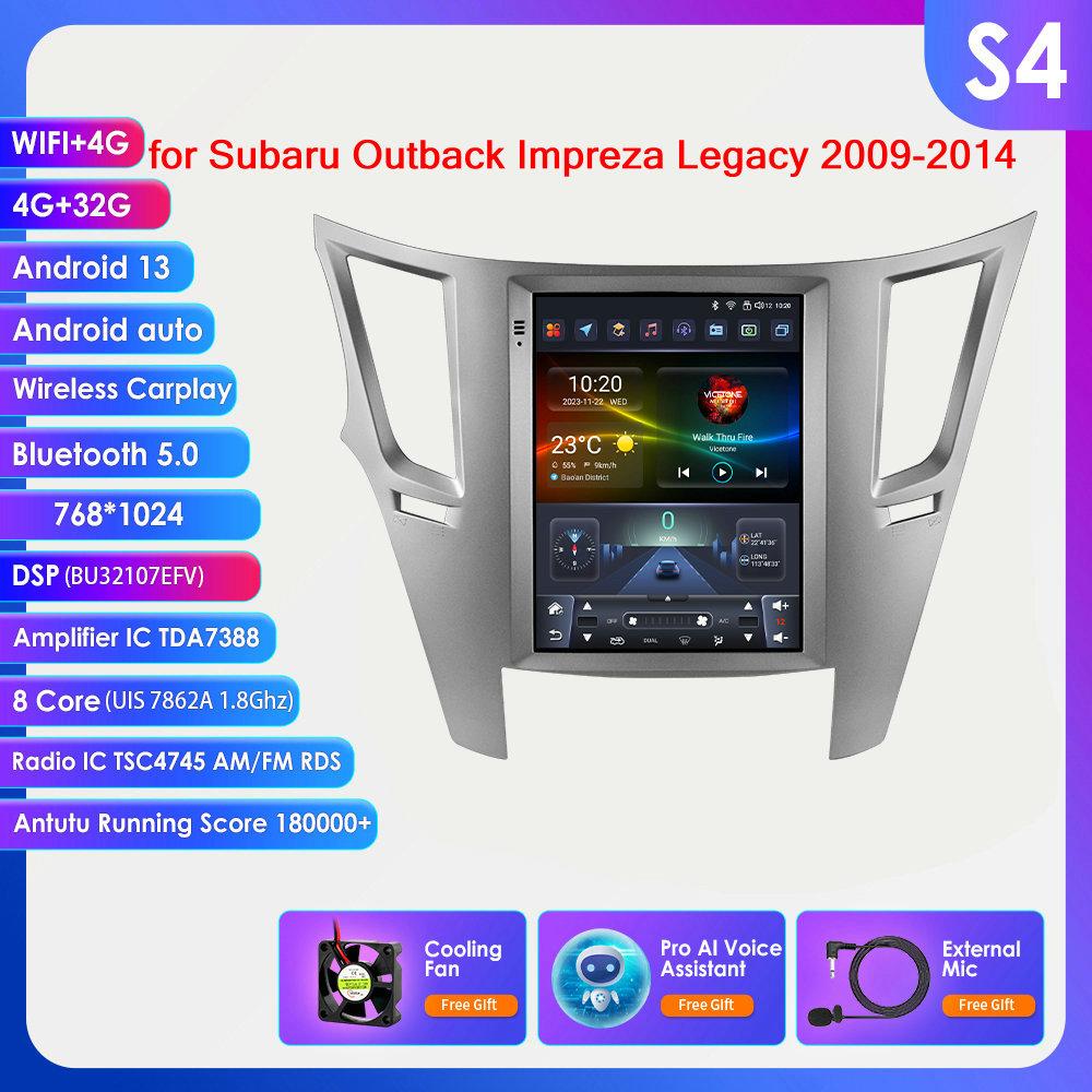 Ossuret 9.7" Android 13 Wireless Carplay  for Subaru Outback Impreza Legacy 2009-2014 GPS Stereo Car Radio  Intelligent Multimedia Player 4G BT 2 Din