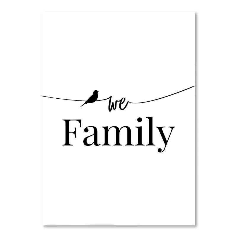 Black White Life Quote Canvas Painting Scandinavian Style Love Poster and Print Nordic Wall Pictures for Living Room Home Decor