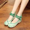 Casual Cloth Shoes Woman Bamboo Embroidered Women Shoes Mary Jane Chinese Style Summer Shoes Plus Size Increasing Height WSH2296