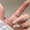 Elegant Adjustable Pearl Fairy Ring: Trendy, Versatile, and Fashionable for Women.