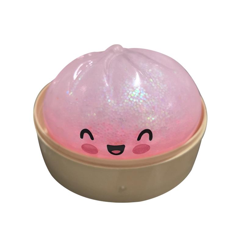 Glitter Dumpling Baozi Pinching Soft Cute Slow Rebound Stress Relief Ornament Office Home Decor Kids Adults Gifts