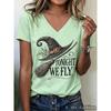 Women's V-neck short-sleeved T-shirt casual fashion