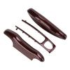 Car Remote Control Key Protective Cover 3 Parts Replacement for Cayenne Panamera 911 TaycanRed Wood