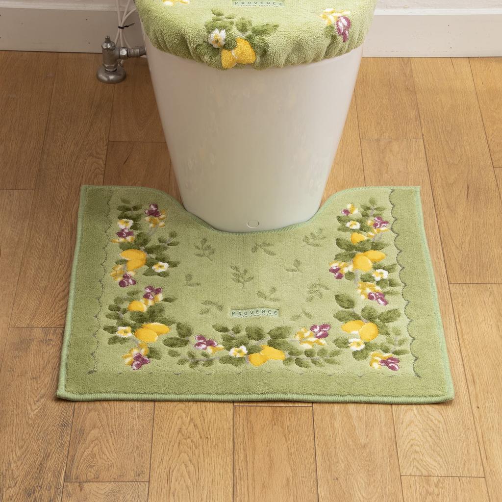 OKA Provence Ciel Regular Toilet 58 Cm X 60 Yellow Nordic Mat, Approx. Cm, (Washable, Stylish, Style)