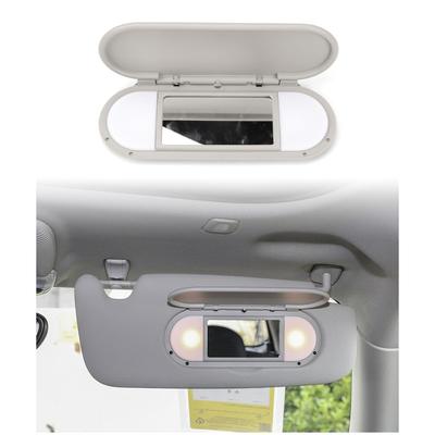 Gray Sun Visor Vanity Mirror Cover For Bmw Mini Cooper F55 F56 F60 2015-2022