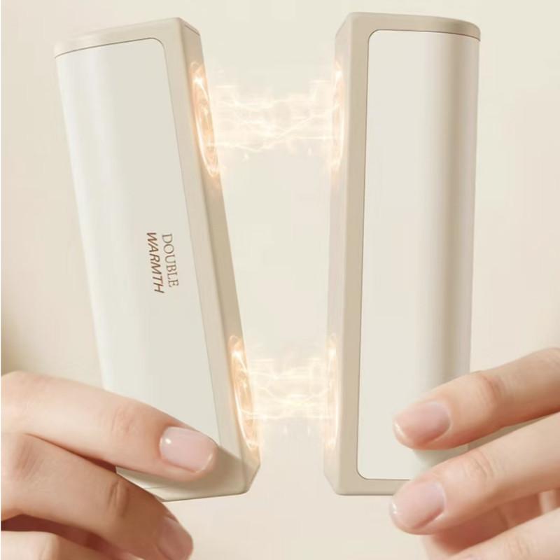 2'si 1 Arada Manyetik Çift Elektrikli El Isıtıcısı 3 Saniyede Hızlı Isıtma Cep El Isıtıcısı Taşınabilir USB Şarj Edilebilir Isıtıcı