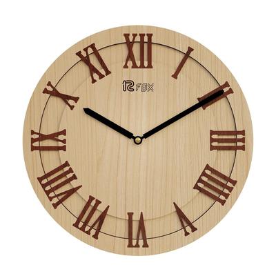Vintage Design 12 Zoll Handgefertigte Stilvolle Elegante Analoge Holz-Wanduhr für Wohnzimmer Flur Schlafzimmer Büro Geschenk Ahornholz